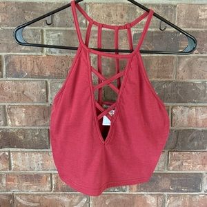 Earthbound Maroon Crop Top Size Small